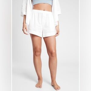 Athleta white sleeping shorts size M
